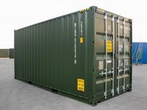 20' HC Green RAL 6007 shipping containers